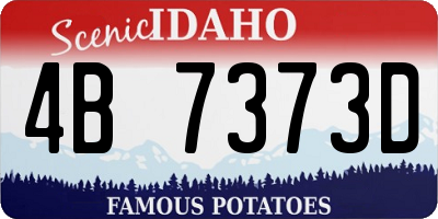 ID license plate 4B7373D