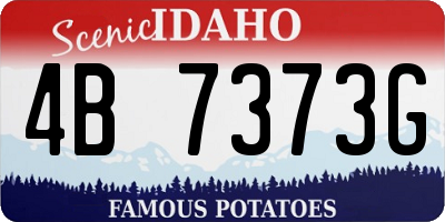 ID license plate 4B7373G