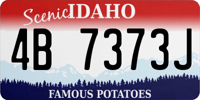 ID license plate 4B7373J