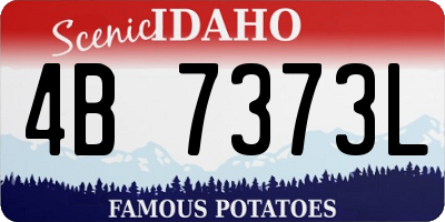 ID license plate 4B7373L