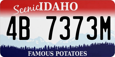 ID license plate 4B7373M