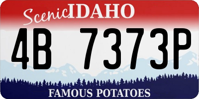 ID license plate 4B7373P