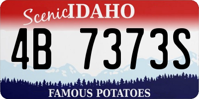 ID license plate 4B7373S
