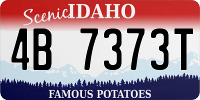 ID license plate 4B7373T