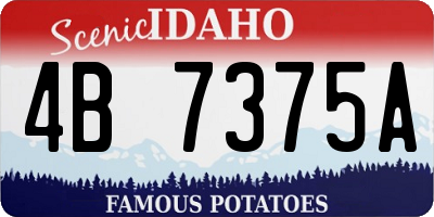 ID license plate 4B7375A