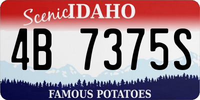 ID license plate 4B7375S