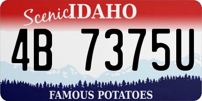 ID license plate 4B7375U