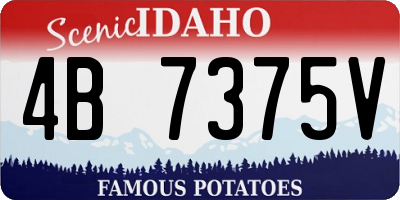 ID license plate 4B7375V