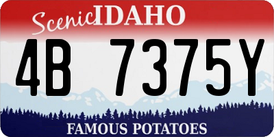ID license plate 4B7375Y