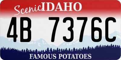 ID license plate 4B7376C