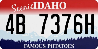 ID license plate 4B7376H