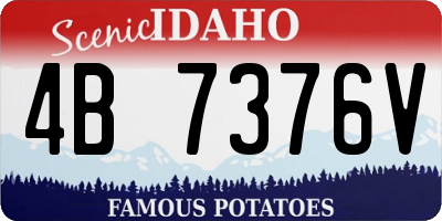 ID license plate 4B7376V