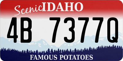 ID license plate 4B7377Q