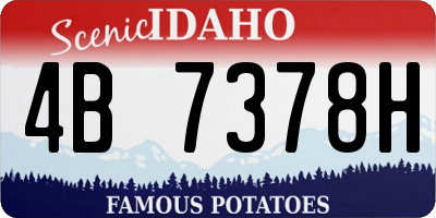 ID license plate 4B7378H