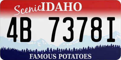 ID license plate 4B7378I