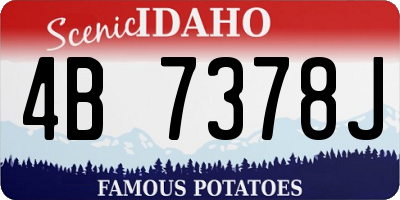 ID license plate 4B7378J