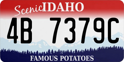 ID license plate 4B7379C