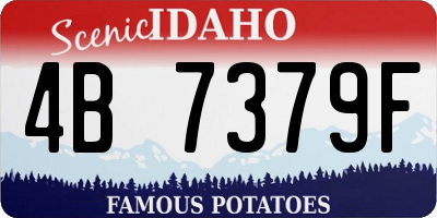 ID license plate 4B7379F