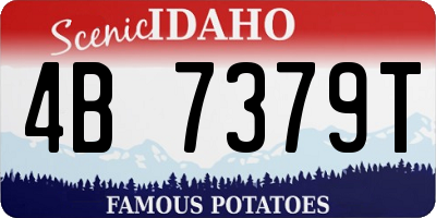 ID license plate 4B7379T