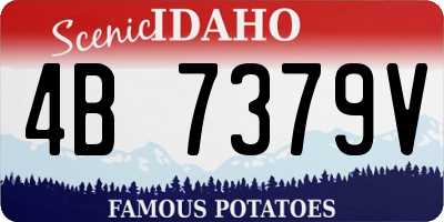 ID license plate 4B7379V