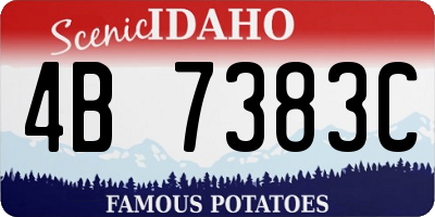 ID license plate 4B7383C