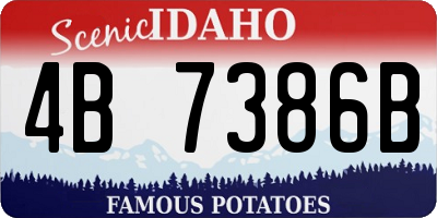 ID license plate 4B7386B