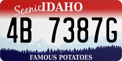 ID license plate 4B7387G