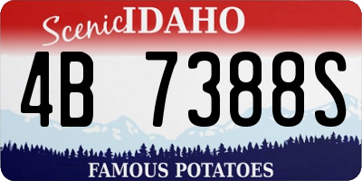 ID license plate 4B7388S
