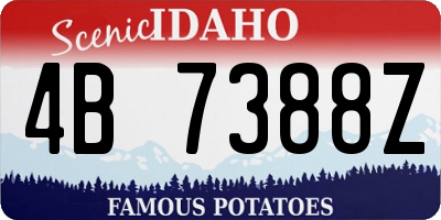 ID license plate 4B7388Z
