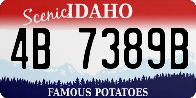 ID license plate 4B7389B