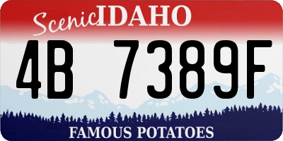 ID license plate 4B7389F