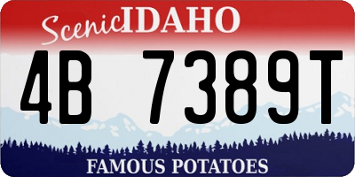 ID license plate 4B7389T