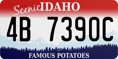 ID license plate 4B7390C