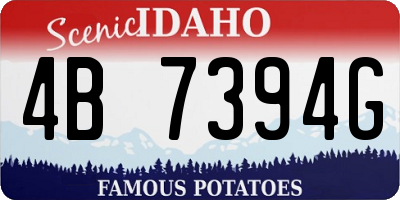 ID license plate 4B7394G