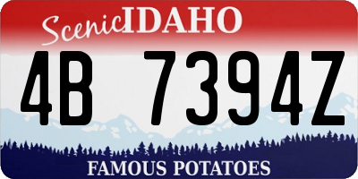 ID license plate 4B7394Z