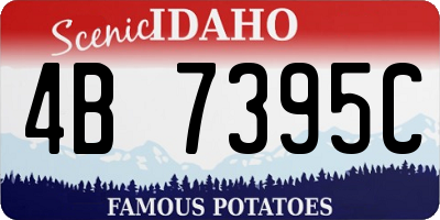 ID license plate 4B7395C