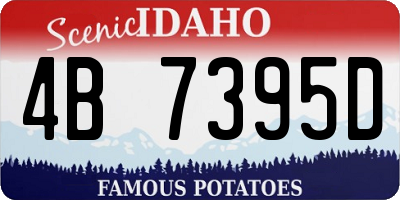 ID license plate 4B7395D