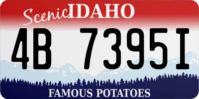 ID license plate 4B7395I