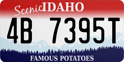 ID license plate 4B7395T