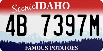 ID license plate 4B7397M