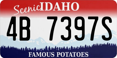 ID license plate 4B7397S