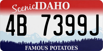 ID license plate 4B7399J