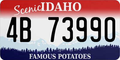 ID license plate 4B7399O