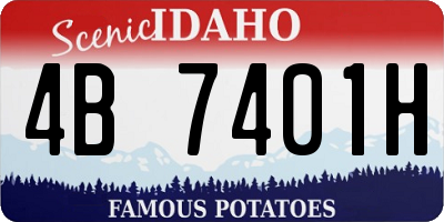 ID license plate 4B7401H