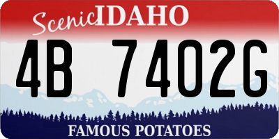 ID license plate 4B7402G