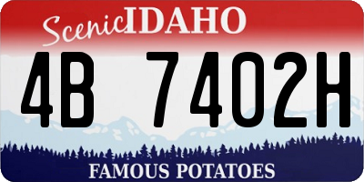 ID license plate 4B7402H