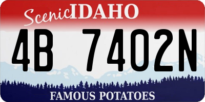 ID license plate 4B7402N