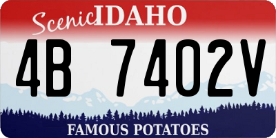 ID license plate 4B7402V