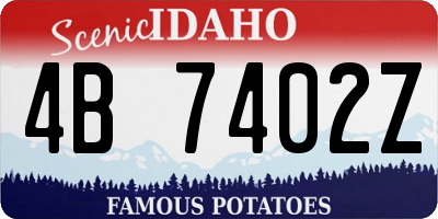 ID license plate 4B7402Z