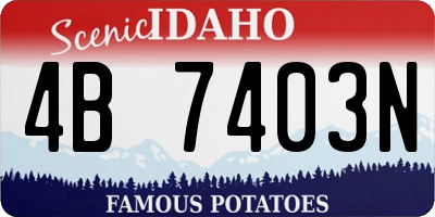 ID license plate 4B7403N